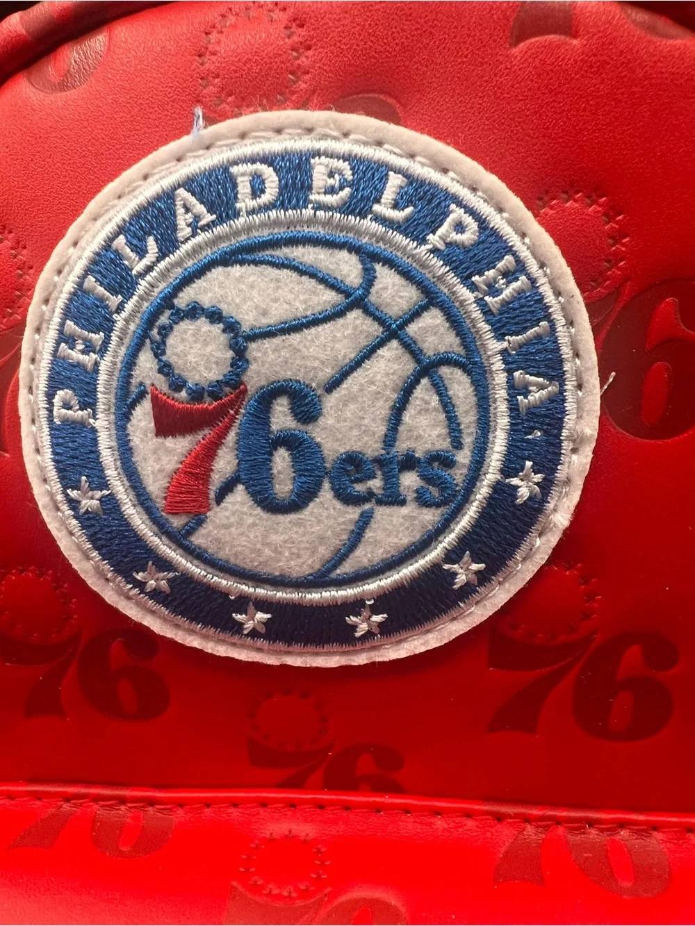 Loungefly Philadelphia 76ers Red and Purple Kids Mini Backpack